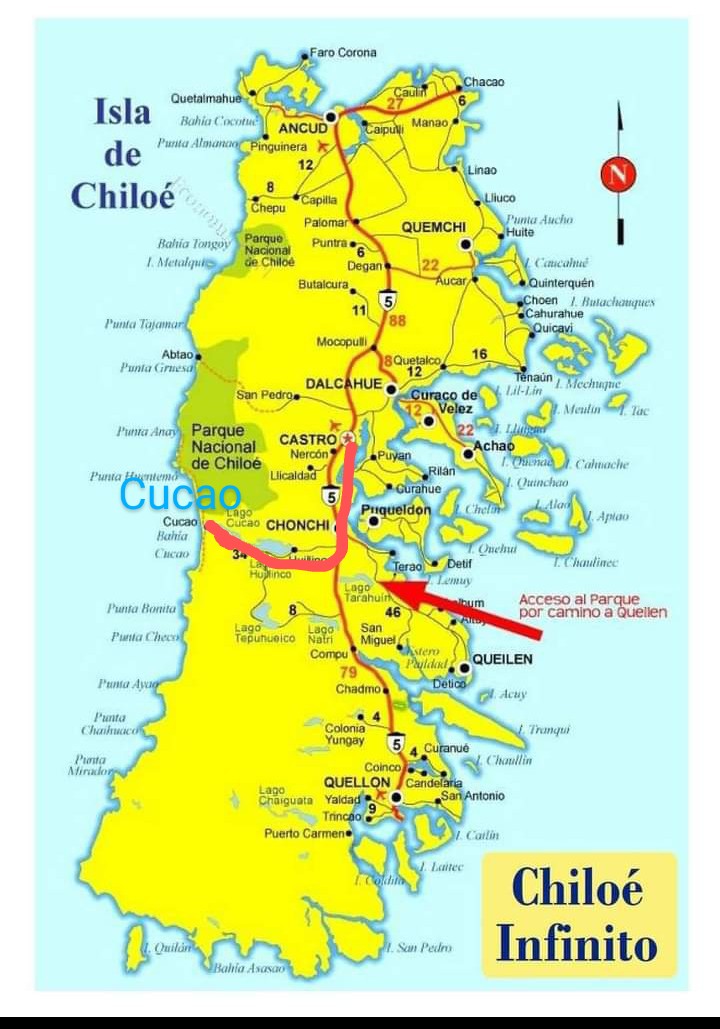 Mapa isla grande de chiloe 